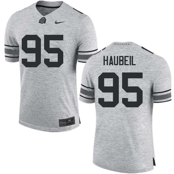 Ohio State Buckeyes #95 Blake Haubeil Men Official Jersey Gray
